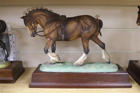 Four Hereford Fine China limited edition horses